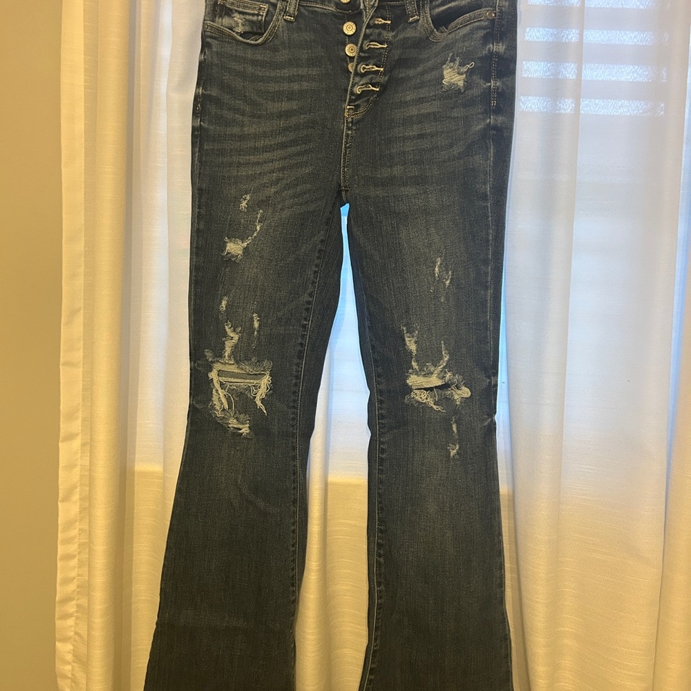 Judy Blue Flare Wide Leg Blue Jeans